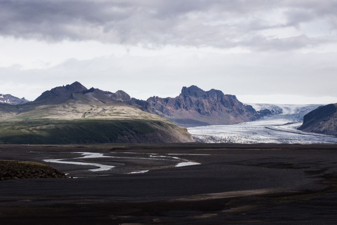 Обои нагорье, фьорд, побережье, гора, ледяная форма в разрешении 4427x2951