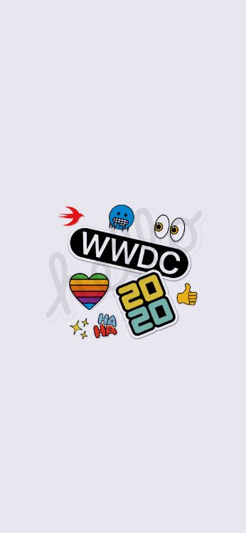 Обои WWDC 2020, айпад, macbook, наклейка, ipad pro в разрешении 1242x2688