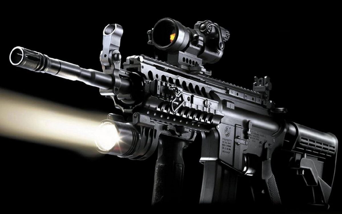 Обои орудие, огнестрельное оружие, триггер, винтовка, штурмовая винтовка в разрешении 2560x1600