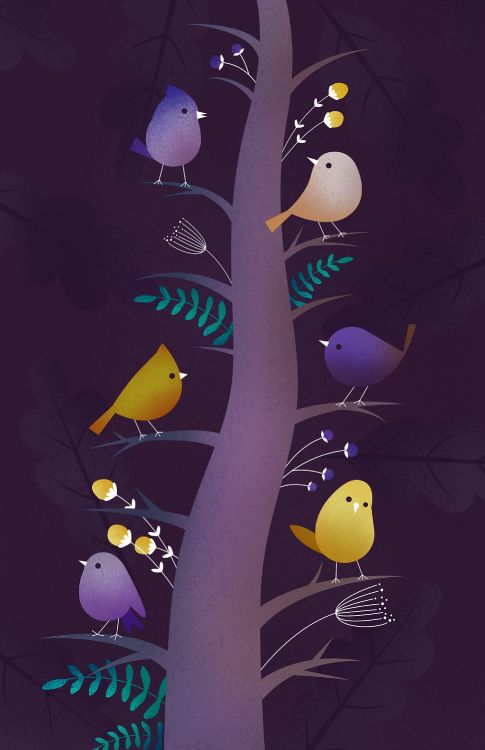 Обои angry birds, птица, желтый, иллюстрация, ветвь в разрешении 1941x3000