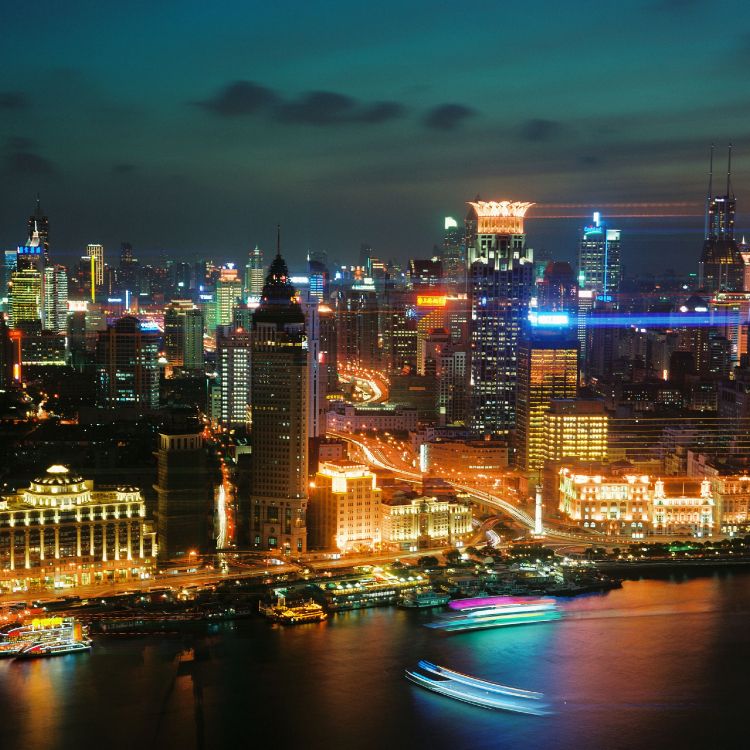 Обои Шанхай, город, городской пейзаж, городской район, метрополия в разрешении 2780x2780