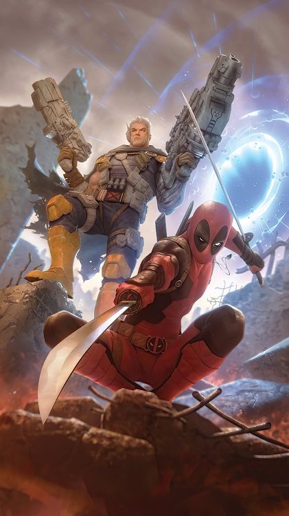 Обои дэдпул и кабель, Джош Бролин, Уэйд Уилсон, провода, домино в разрешении 2160x3840