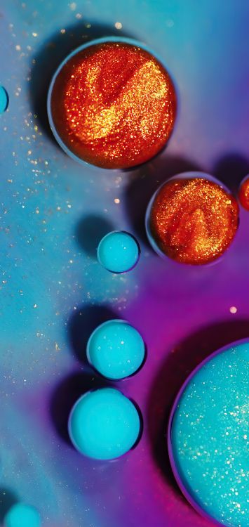 Обои крупный план, свет, синий, жидкий, астрономический объект в разрешении 1516x3200