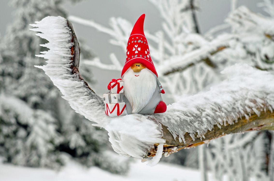 Обои Санта-Клаус, Рождественский день, зима, снег, замораживание в разрешении 4896x3236