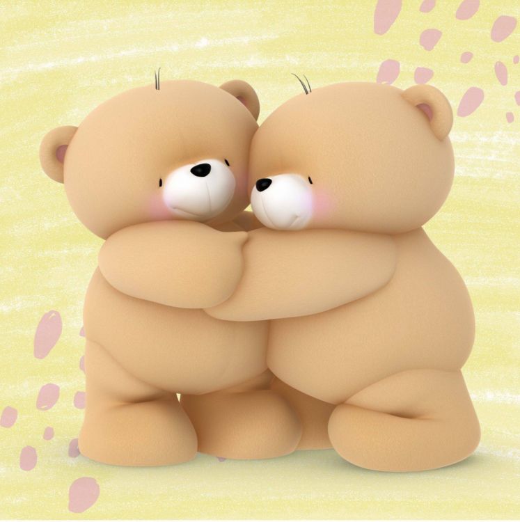 Обои друзья навсегда, плюшевый мишка, мягкая игрушка, ребенок, младенец в разрешении 1280x1284