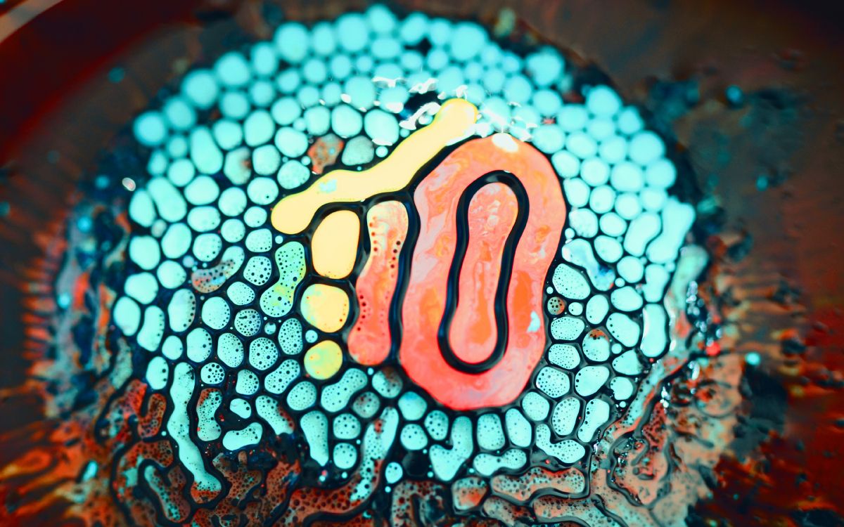 Обои бирюза, искусство, телевидение, шрифт, арт в разрешении 3840x2400