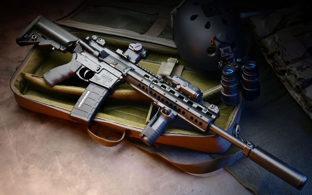Обои карабин M4, карабин, орудие, огнестрельное оружие, триггер в разрешении 2560x1600