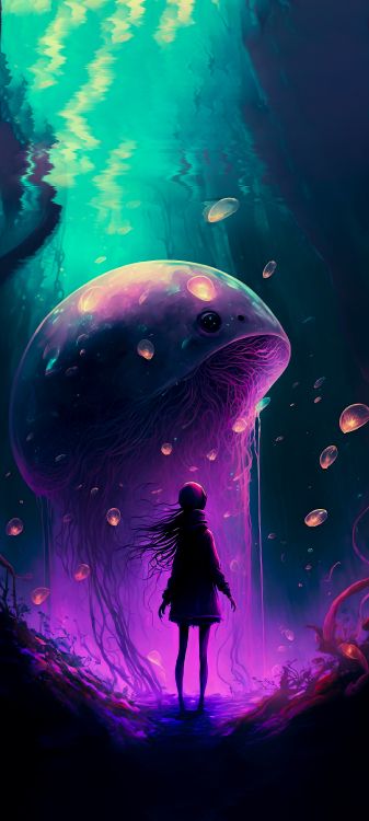 Обои подземные воды, вода, морская биология, подводная среда, мир в разрешении 2160x4800