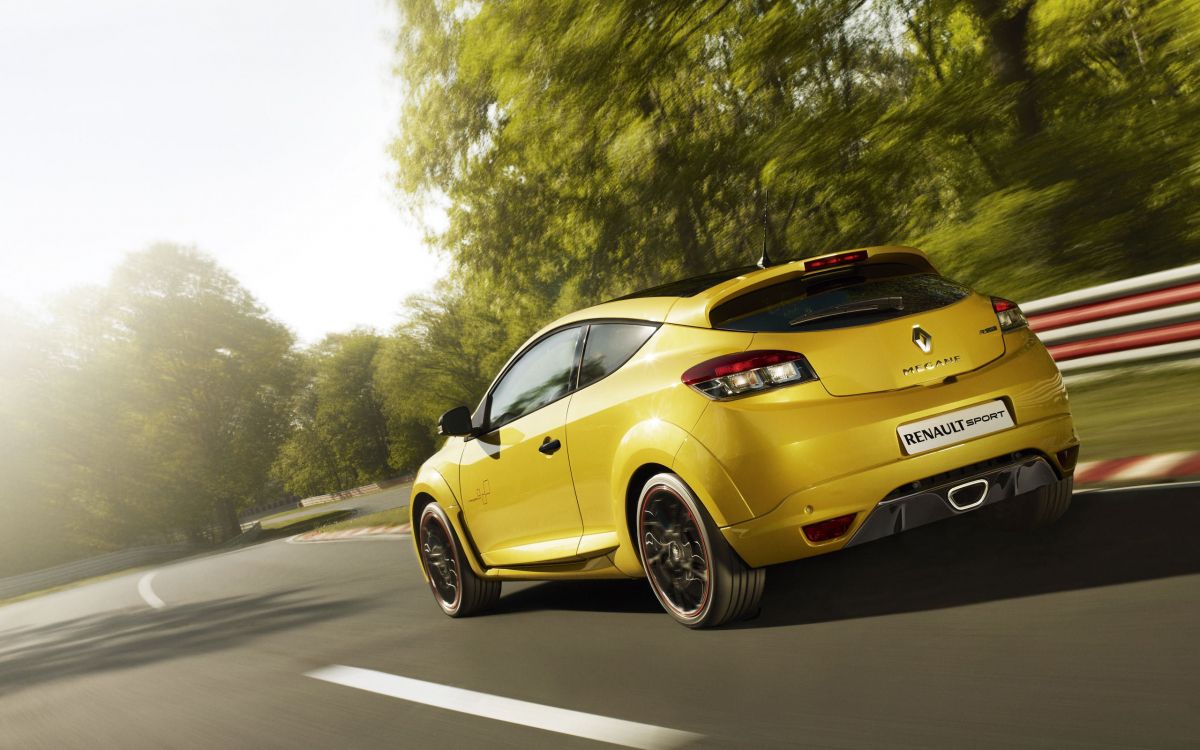 Обои Mgane Рено Спорт, Рено, авто, желтый, Mgane РС в разрешении 2560x1600