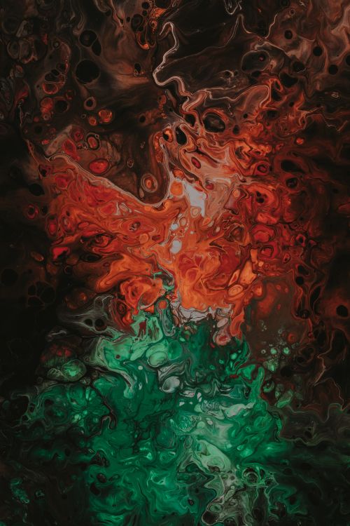 Обои живопись, красный цвет, краска, арт, современное искусство в разрешении 4000x6000