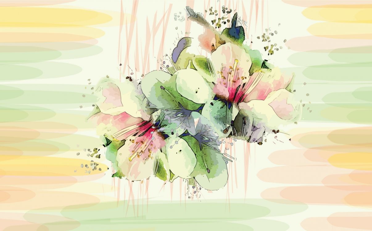 Обои цвет, векторная графика, иллюстрация, живопись, акварельные краски в разрешении 2996x1863