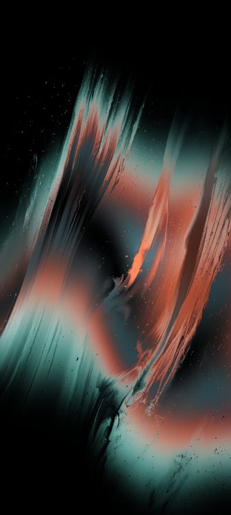 Обои атмосфера, природный ландшафт, арт, горизонт, астрономический объект в разрешении 1440x3200