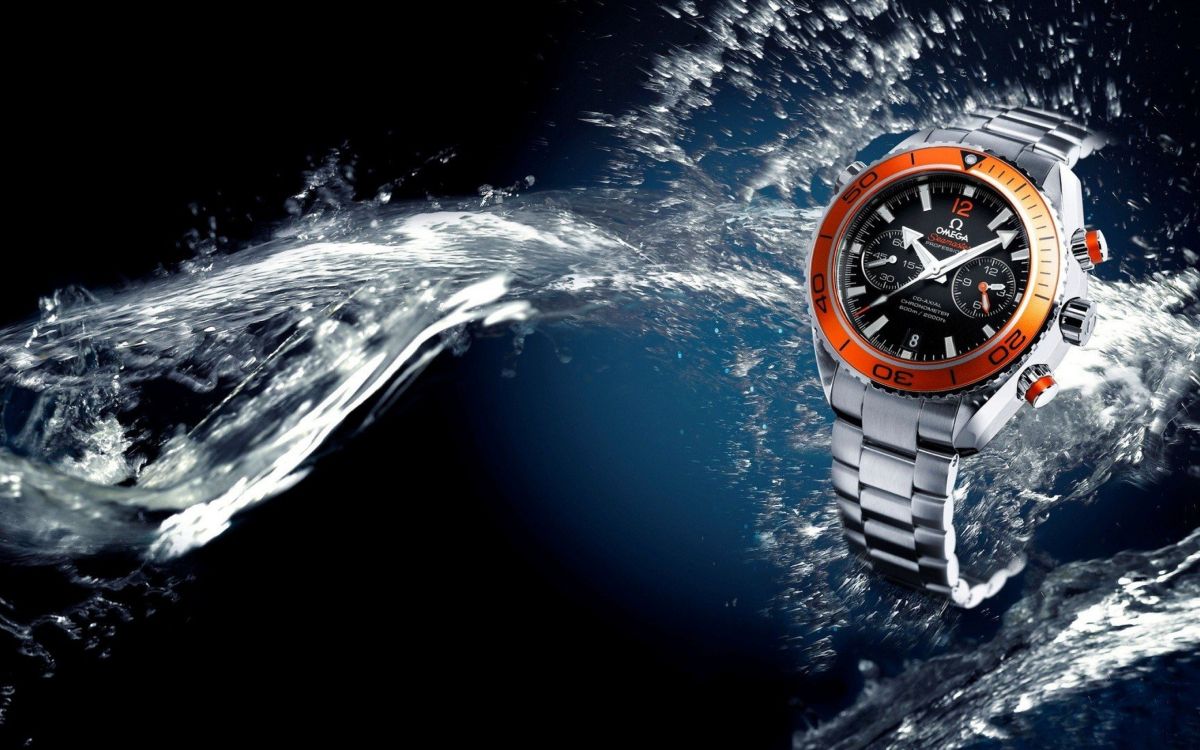 Обои часы, Омега са, часы Rolex, аналоговые часы, вода в разрешении 5120x3200