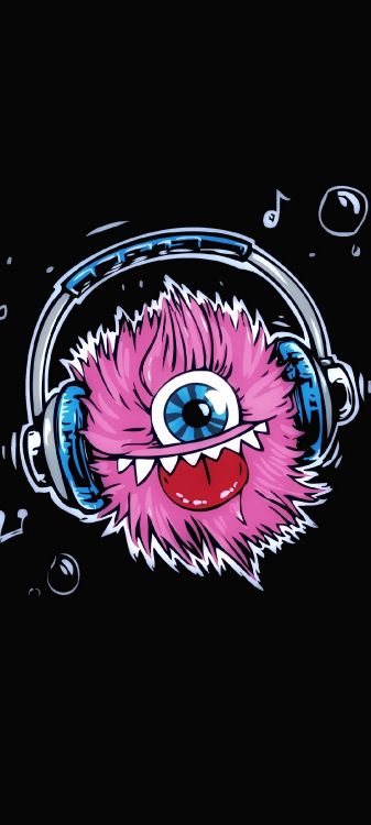 Обои яблоко, ios, арт, пурпурный цвет, графика в разрешении 1080x2400