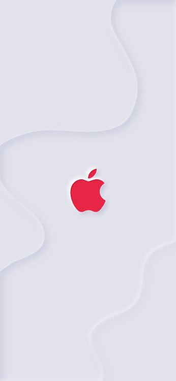 Обои apple, iPhone, яблоко, белые, кармин в разрешении 1420x3073