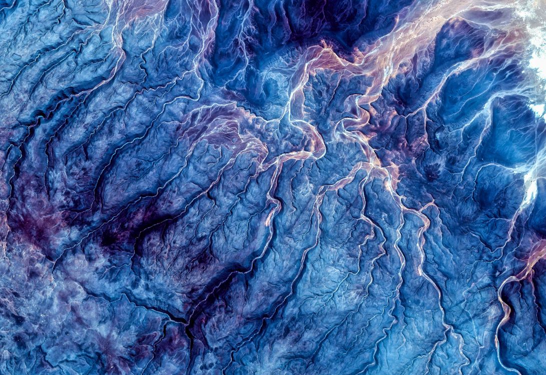 Обои синий, космос, Один пользовательский интерфейс, электрик, атмосфера в разрешении 4120x2830