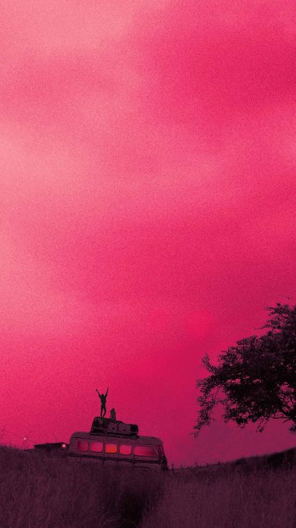 Обои атмосфера, экорегион, послесвечение, пурпур, облако в разрешении 2160x3840