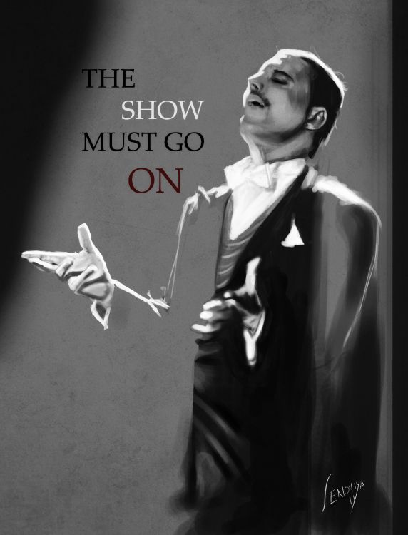 Обои Королева, производительность, рука, музыка, монохромный режим в разрешении 2555x3350