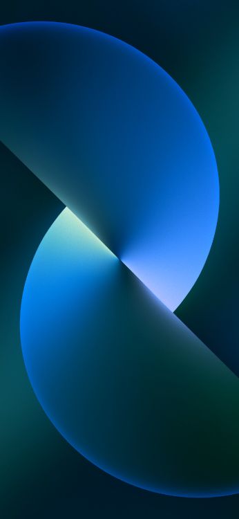 Обои яблоко, Свет-в-темный цвет схема, ios, смартфон, лазурный в разрешении 1404x3040