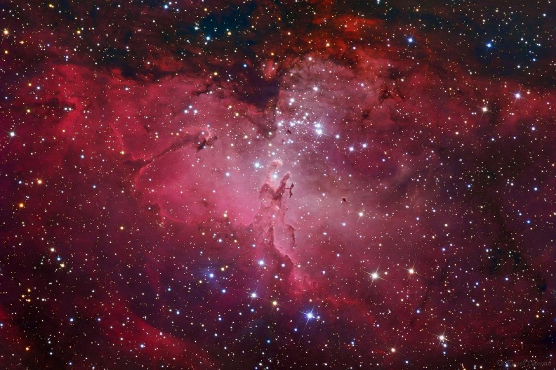 Обои Орел туманность, туманность, звезда, Галактика, живопись в разрешении 1920x1280