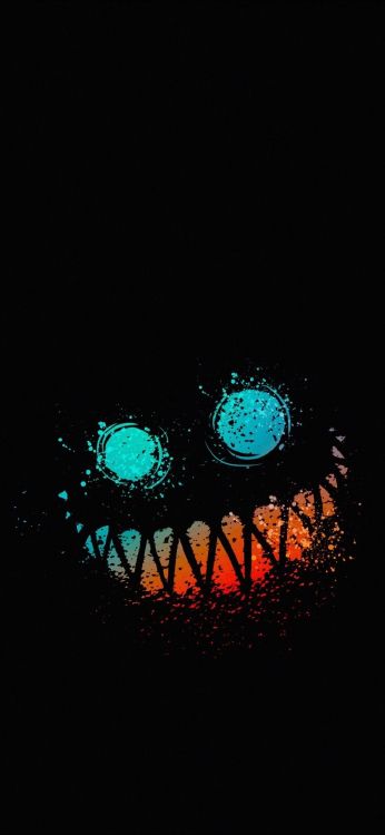 Обои арт, автомобильное освещение, полутона и оттенки, круг, полночь в разрешении 1080x2340