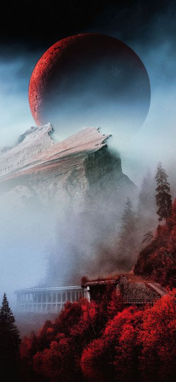 Обои арт, атмосфера, мир, облако, природа в разрешении 2160x4680