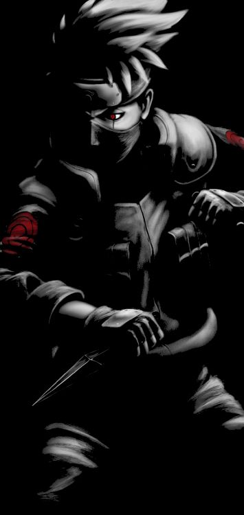 Обои Какаши Хатаке, Саске Учиха, Аньбу, Наруто, рисование в разрешении 1080x2280