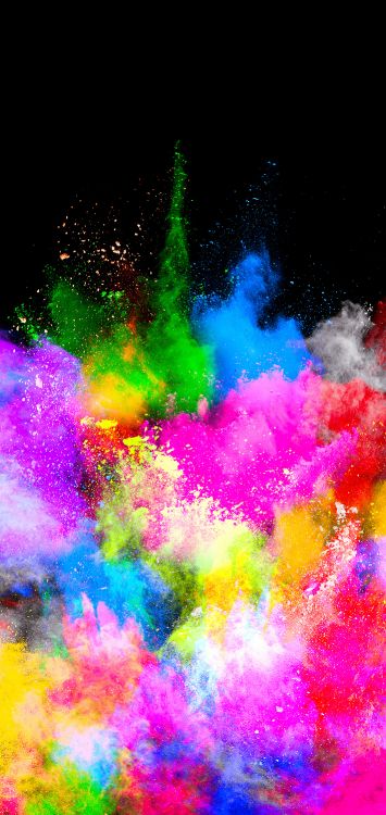 Обои взрыв пыли, абстрактное искусство, пыль, абстракция, иллюстрация в разрешении 1420x3000