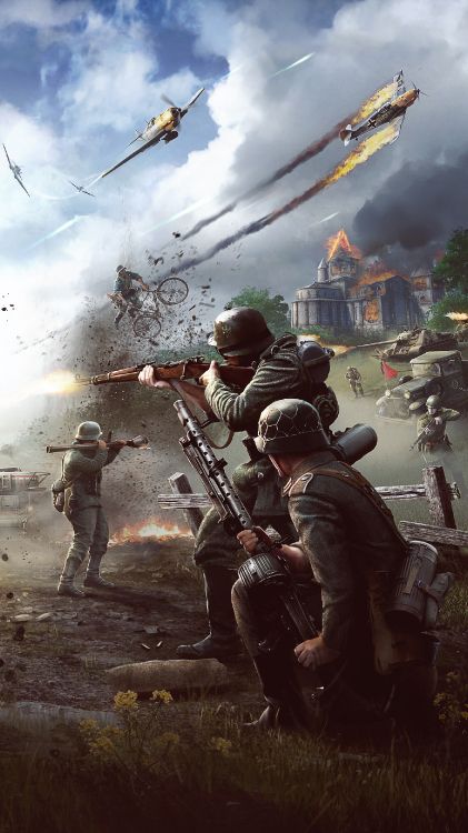 Обои солдат, пехота, облако, шлем, пехотинцы в разрешении 1620x2880