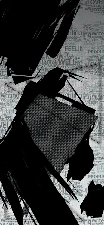 Обои черный и белый, постер, графика, капюшон, стиль в разрешении 1080x2340