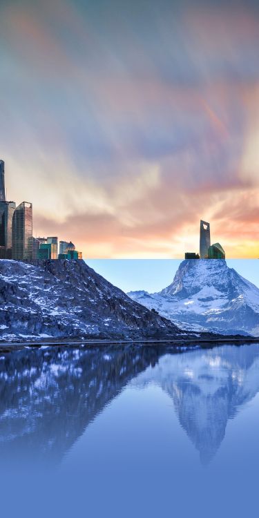 Обои LG, LG G8 ThinQ, отражение, андроид, сумрак в разрешении 1440x2880