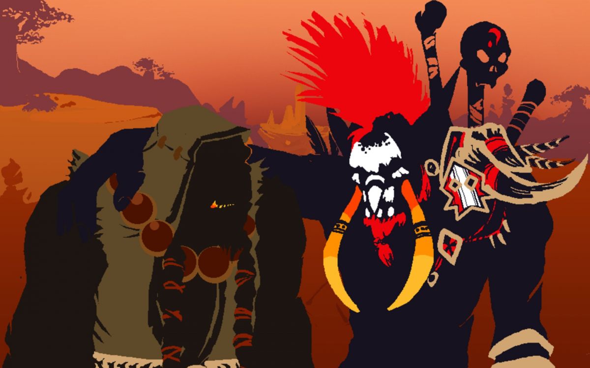 Обои world of warcraft, раб, орк, мультфильм, иллюстрация в разрешении 1920x1200