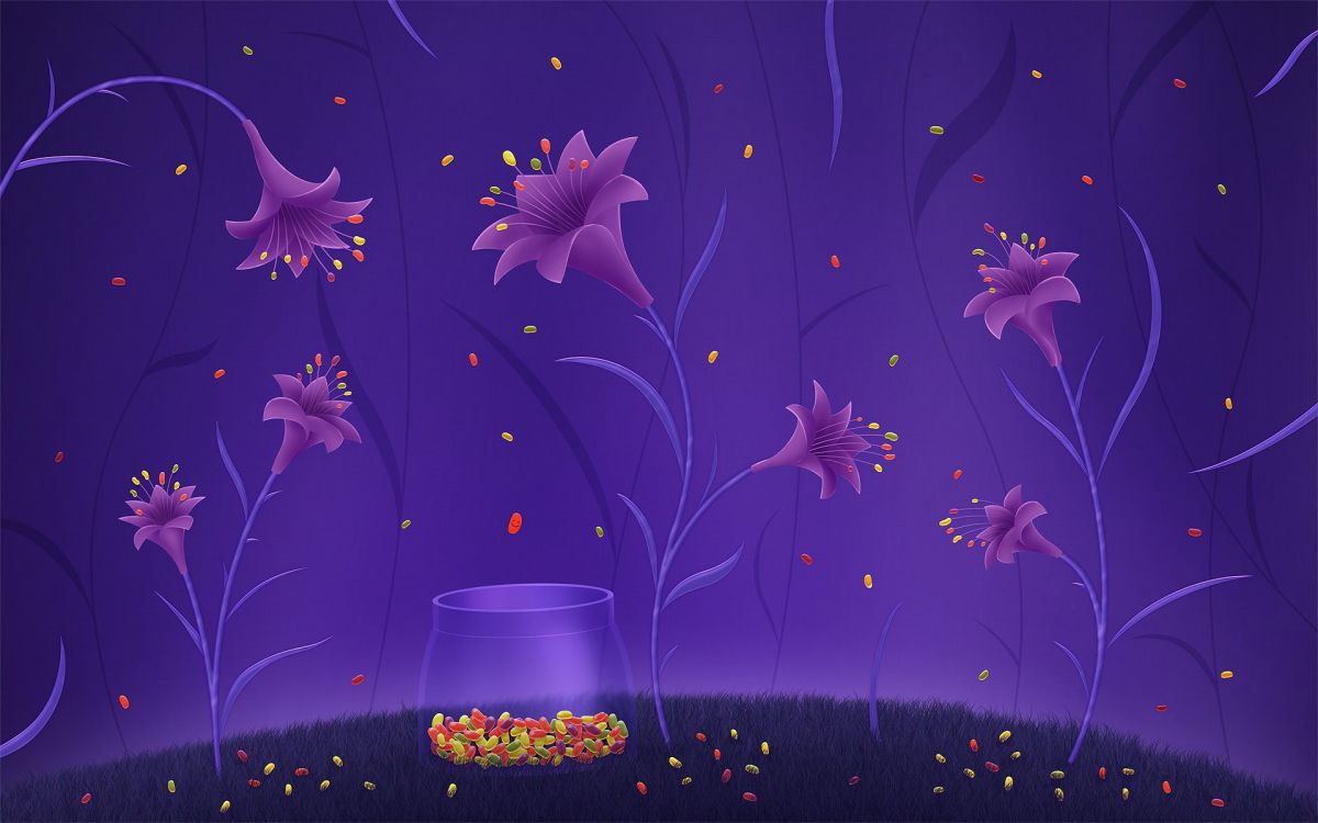 Обои Фиолетовый, пурпур, сиреневые, рисование, фиолетовые в разрешении 1920x1200