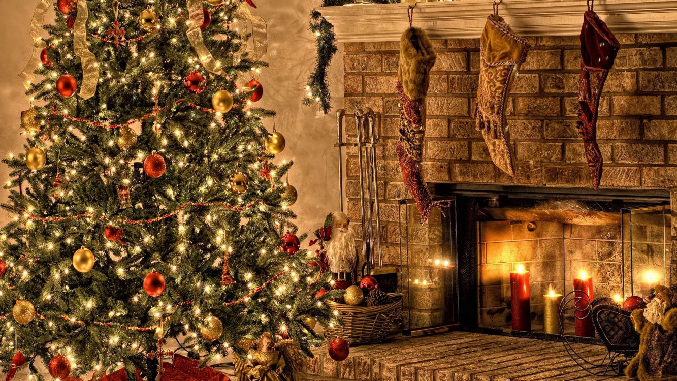 Обои елка, Рождественские украшения, Рождество, пихта, ель в разрешении 3840x2160