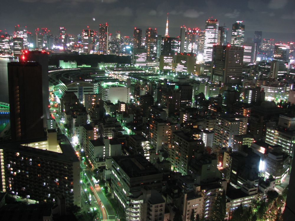 Обои городской пейзаж, город, метрополия, городской район, ночь в разрешении 2816x2112