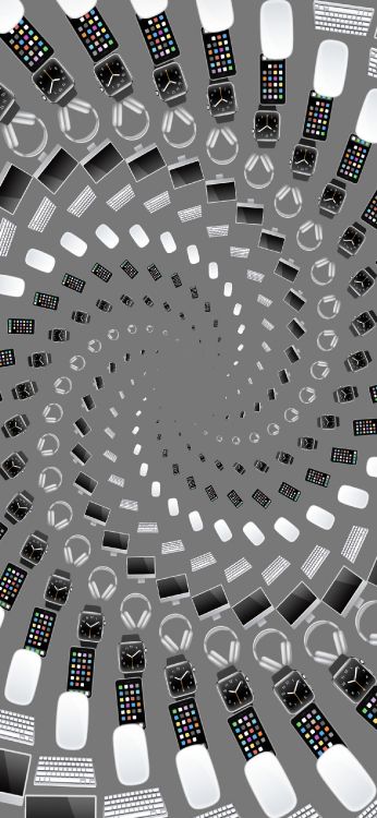 Обои узор, арт, материальное свойство, монохромный, круг в разрешении 1284x2778