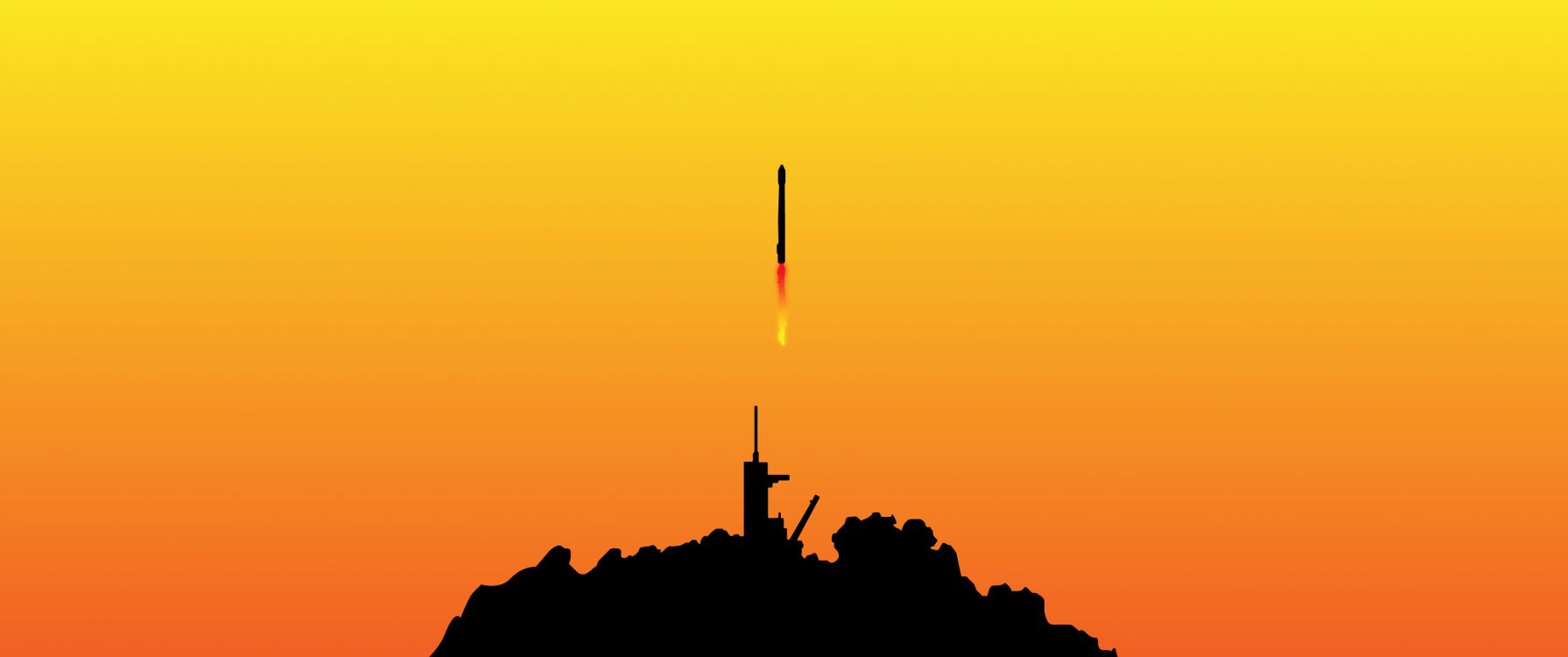 Обои SpaceX, космический полет, Falcon 9, Falcon Heavy, природа в разрешении 3440x1440