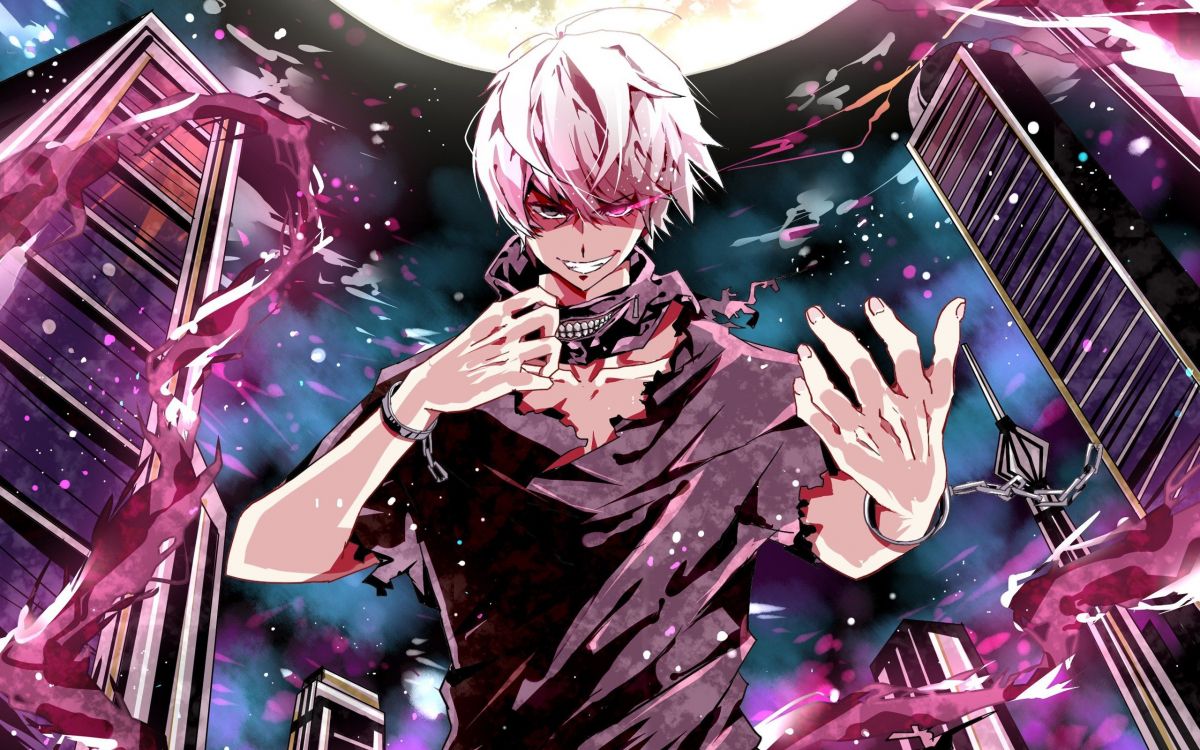Обои Кен kaneki, Токио вурдалак, аниме, вымышленный персонаж, искусство в разрешении 2560x1600