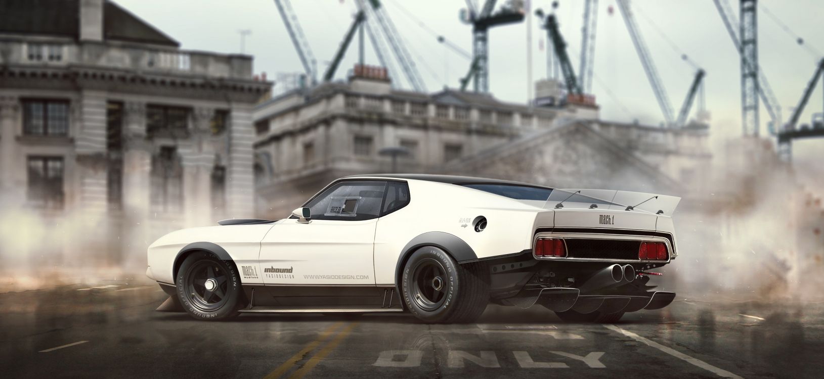 Обои спорткар, Форд Мустанг мах 1, авто, компания Ford, мускул кар в разрешении 3840x1767