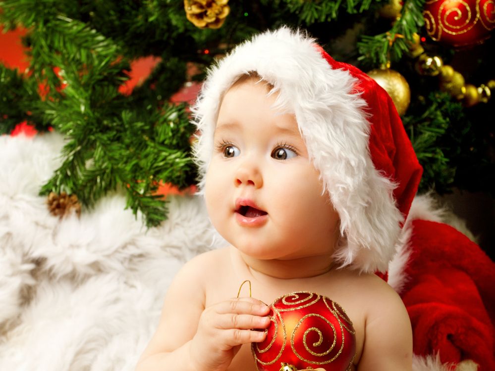 Обои Рождественский день, младенец, привлекательность, Рождество, ребенок в разрешении 3456x2593