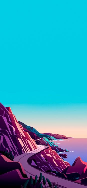 Обои Apple МасВоок Pro, Операционная система, яблоко, вода, лазурный в разрешении 1284x2778