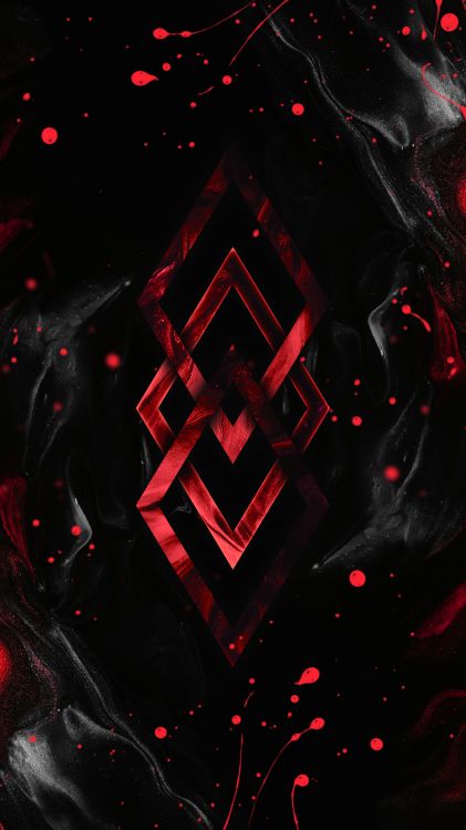 Обои темнота, треугольник, пурпурный цвет, узор, арт в разрешении 3240x5760