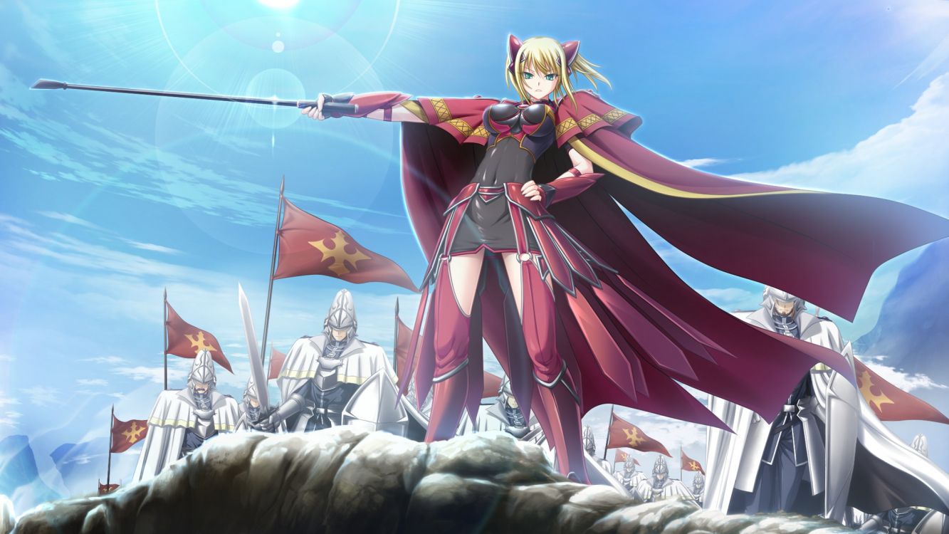 Обои Eushully, аниме, пика, Игра Bishjo, женщина воин в разрешении 2048x1152