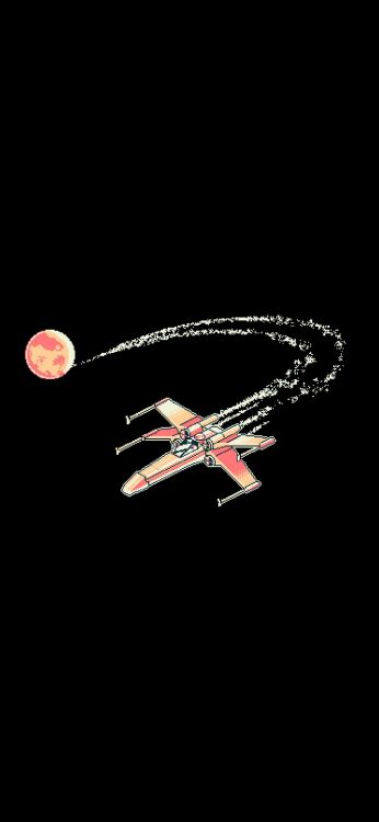 Обои темнота, астрономический объект, самолеты, авиация, арт в разрешении 1080x2340