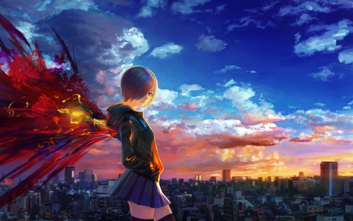 Обои солнечный свет, небо, вечер, cg работы в разрешении 1920x1200