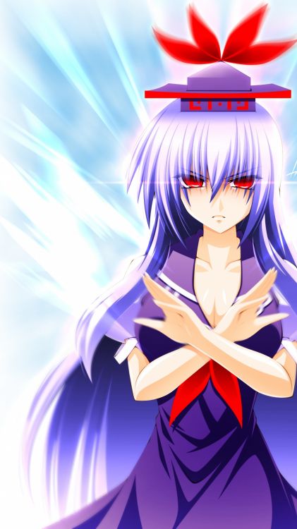 Обои мультфильм, длинные волосы, синий цвет, девушка, пурпур в разрешении 1080x1920