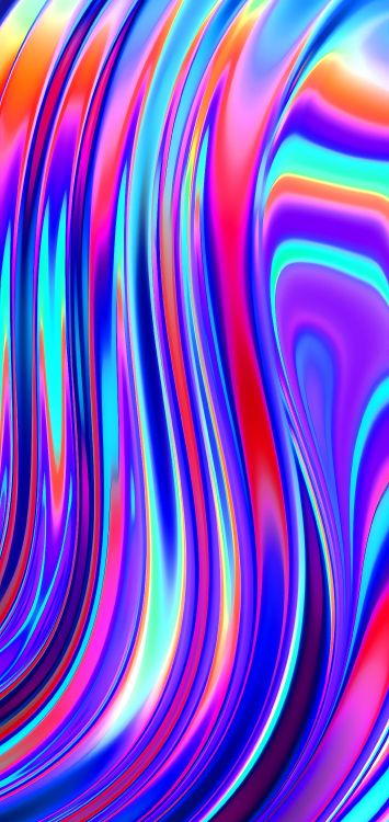 Обои электрик, фрактальное искусство, красочность, синий, пурпур в разрешении 2176x4596