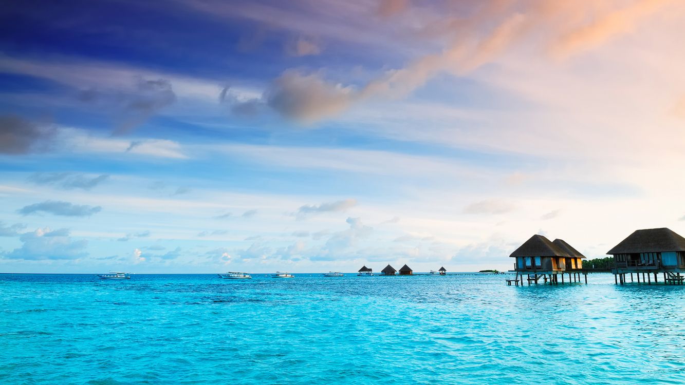 Обои море, океан, вода, облако, горизонт в разрешении 3840x2160