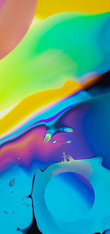 Обои красочность, жидкий, лазурный, жидкость, вода в разрешении 1422x3000