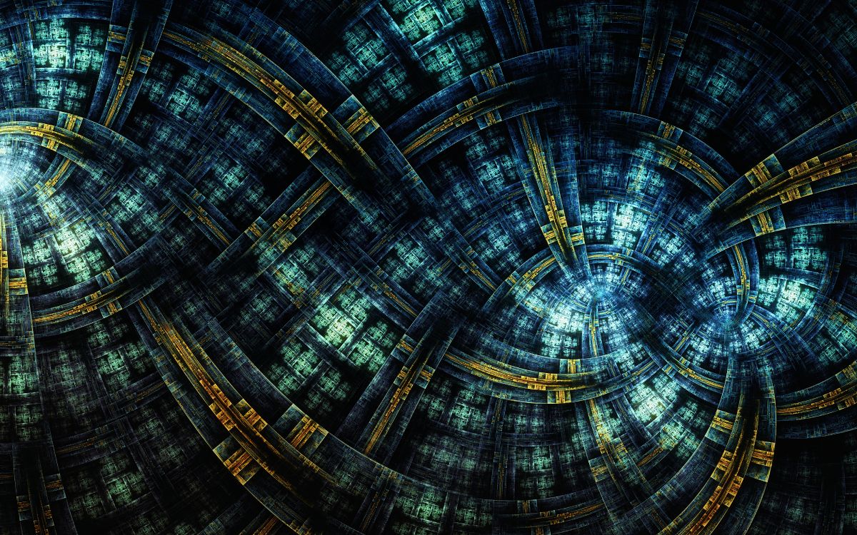 Обои фрактал, цифровое искусство, синий, узор, фрактальное искусство в разрешении 6400x4000